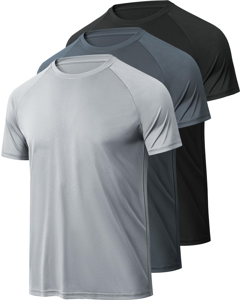 BALENNZ Workout Shirts for Men, Moisture Wicking Quick Dry Active Athletic Men's Gym Performance T Shirts - Image 1